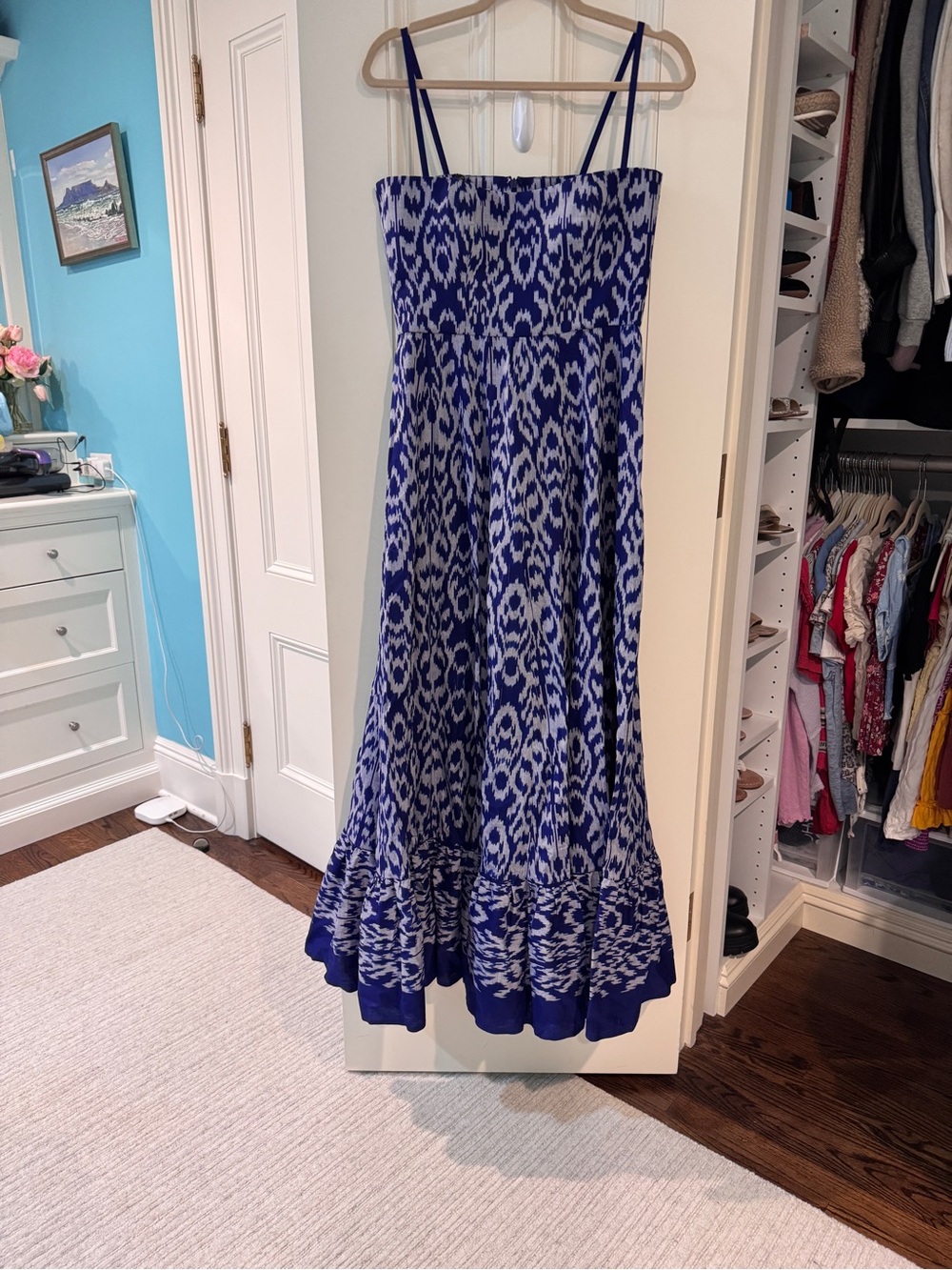 De Castro Blue Aquarius Maxi Dress